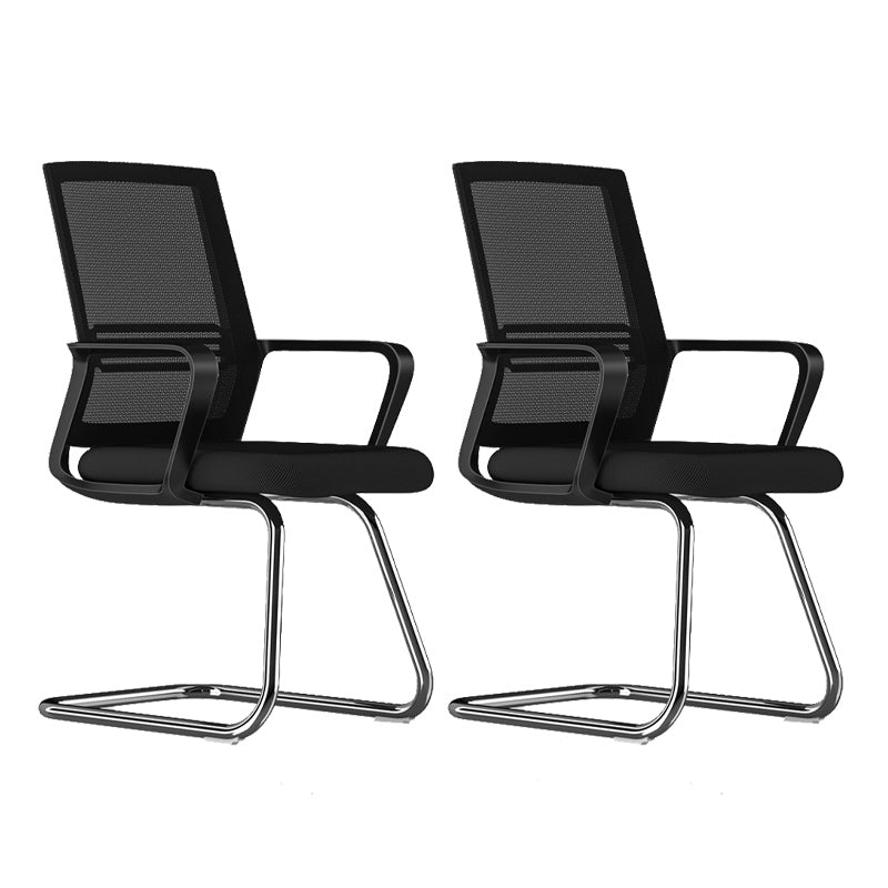 Contemporary Computer Arms Office Chair Ergonomic Mesh Task Chair 2 Piece Set Steel C-Shape Clearhalo 'furn' 'furn_office_chair' 'Furniture' 'Office Chairs' 'Office Furniture' 'office_chair' 5496615