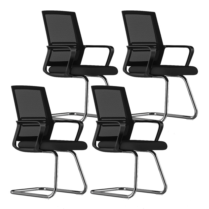 Contemporary Computer Arms Office Chair Ergonomic Mesh Task Chair 4 Piece Set Steel C-Shape Clearhalo 'furn' 'furn_office_chair' 'Furniture' 'Office Chairs' 'Office Furniture' 'office_chair' 5496617