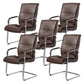 Modern Espresso Leather Desk Chair with Mid Back Home Office Chair in Black and Beige Coffee 5 Piece Set Clearhalo 'furn' 'furn_office_chair' 'Furniture' 'Office Chairs' 'Office Furniture' 'office_chair' 5496667