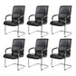 Modern Espresso Leather Desk Chair with Mid Back Home Office Chair in Black and Beige Black 6 Piece Set Clearhalo 'furn' 'furn_office_chair' 'Furniture' 'Office Chairs' 'Office Furniture' 'office_chair' 5496671