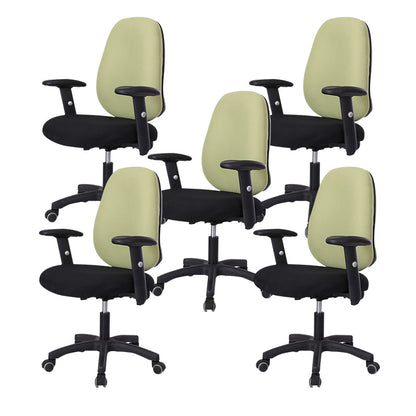 Moderner Schreibtischstuhl aus Metall mit mittlerer Rückenlehne und Rollen