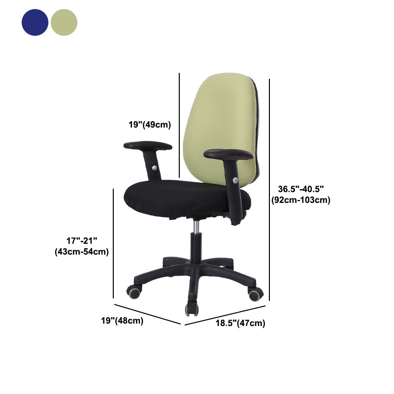 Moderner Schreibtischstuhl aus Metall mit mittlerer Rückenlehne und Rollen