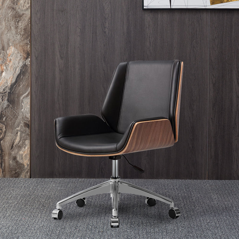 Ergonomischer, verstellbarer Bürostuhl mit silberner Metallbasis, moderner Bürostuhl