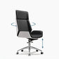 Ergonomischer, verstellbarer Bürostuhl mit silberner Metallbasis, moderner Bürostuhl