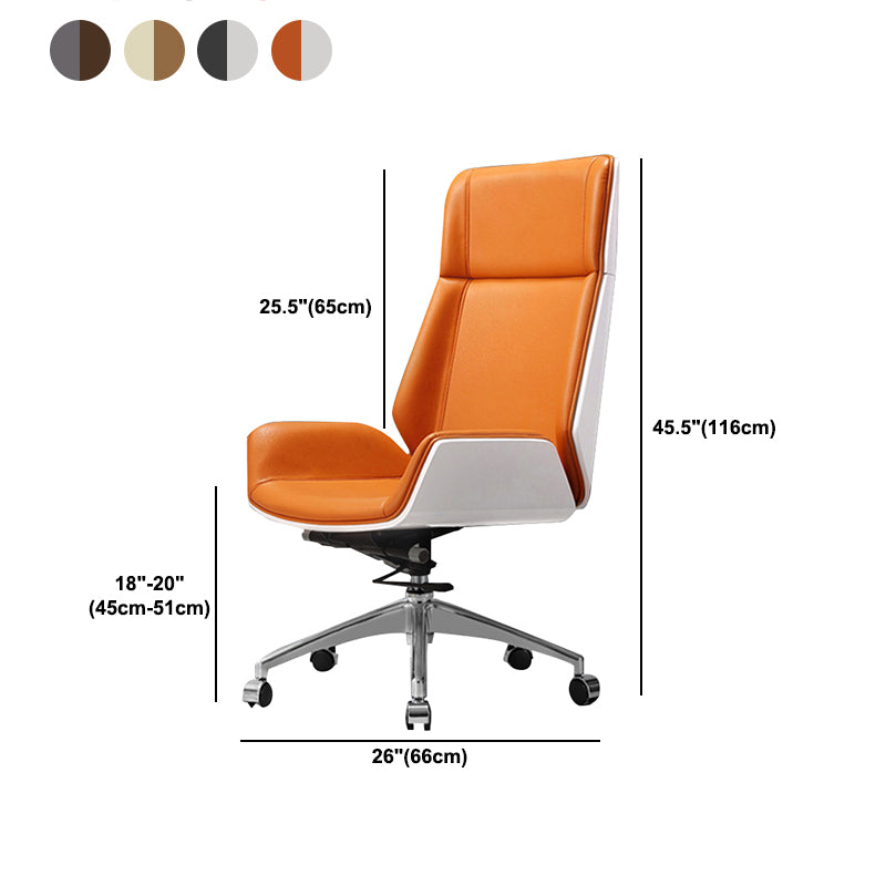 Ergonomischer, verstellbarer Bürostuhl mit silberner Metallbasis, moderner Bürostuhl