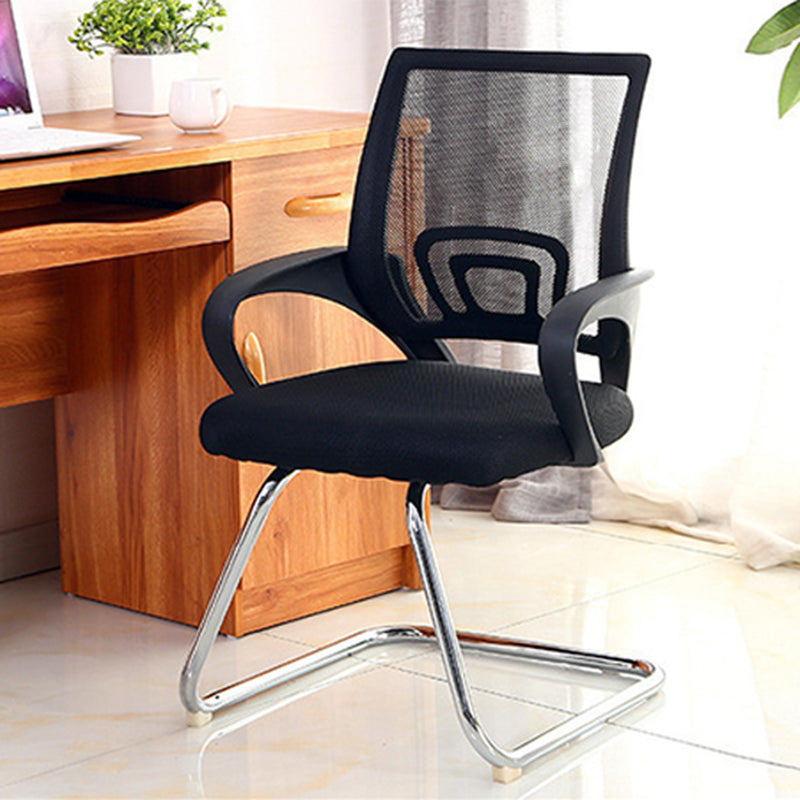 Modern Steel Desk Chair Mid Back Home Office Chair with Wheels Clearhalo 'furn' 'furn_office_chair' 'Furniture' 'Office Chairs' 'Office Furniture' 'office_chair' 5496873