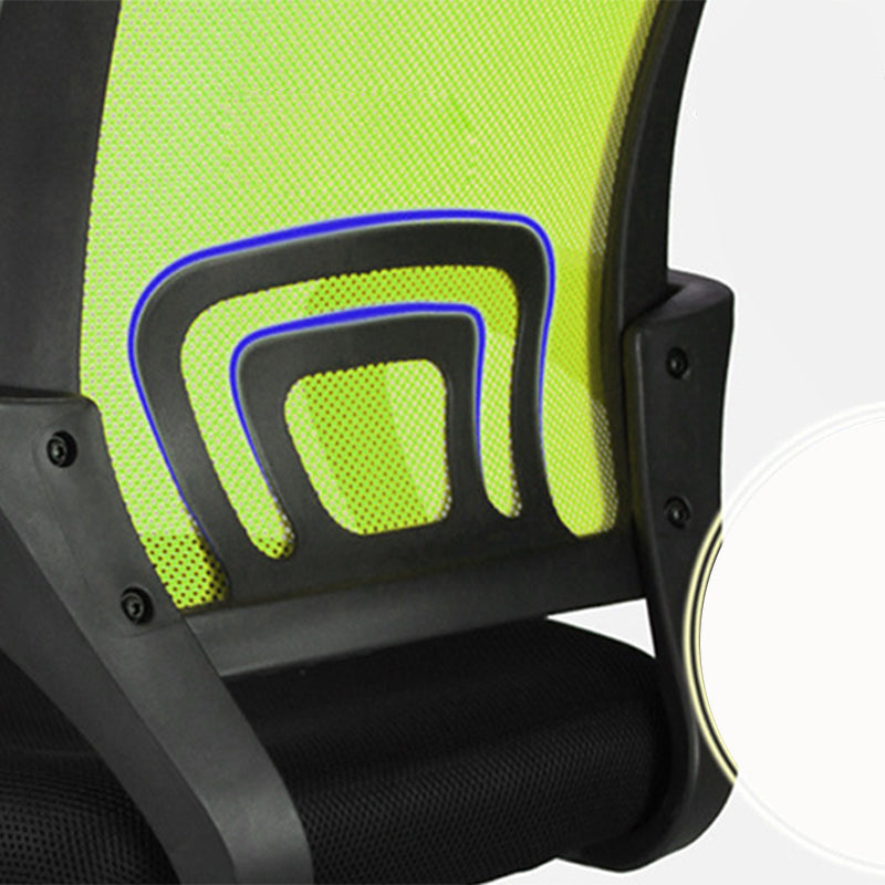 Modern Steel Desk Chair Mid Back Home Office Chair with Wheels Clearhalo 'furn' 'furn_office_chair' 'Furniture' 'Office Chairs' 'Office Furniture' 'office_chair' 5496875