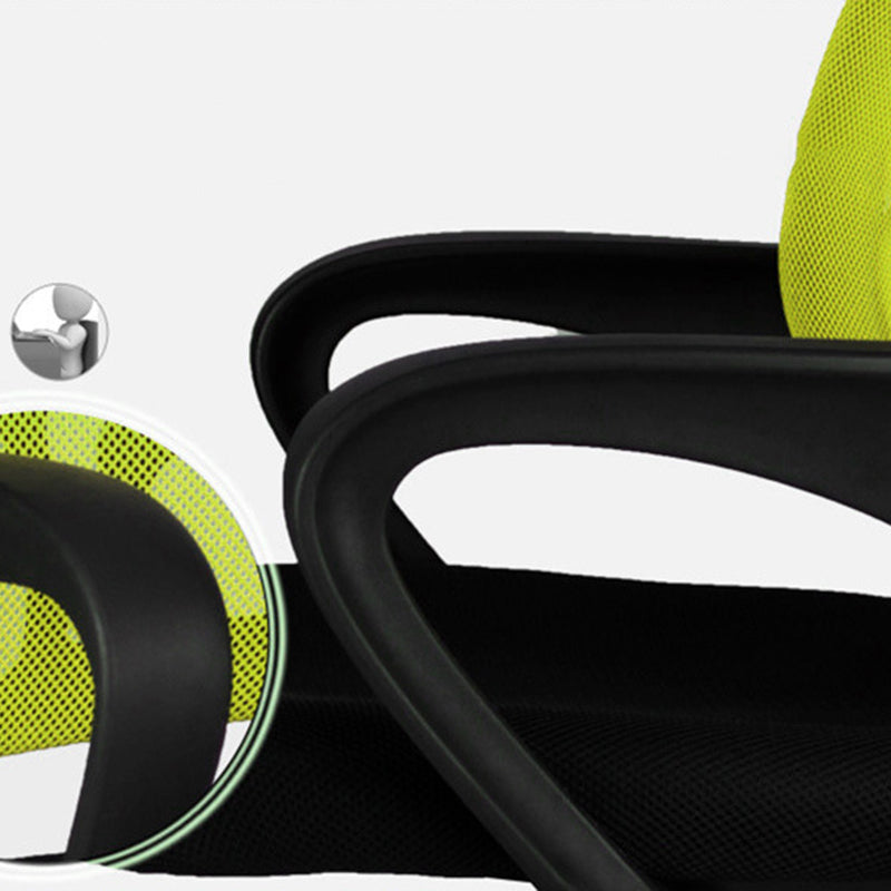 Modern Steel Desk Chair Mid Back Home Office Chair with Wheels Clearhalo 'furn' 'furn_office_chair' 'Furniture' 'Office Chairs' 'Office Furniture' 'office_chair' 5496881