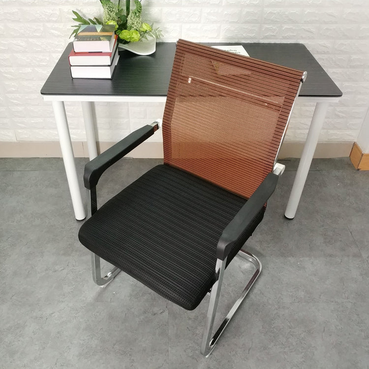 Medium/High Back Office Chair Fixed Armchair with Fabric Sponge Cushion Clearhalo 'furn' 'furn_office_chair' 'Furniture' 'Office Chairs' 'Office Furniture' 'office_chair' 5497048