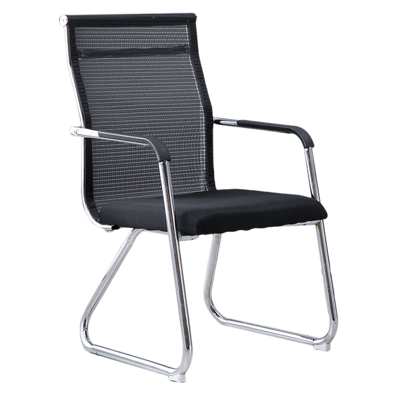 Medium/High Back Office Chair Fixed Armchair with Fabric Sponge Cushion Clearhalo 'furn' 'furn_office_chair' 'Furniture' 'Office Chairs' 'Office Furniture' 'office_chair' 5497054