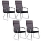 Medium/High Back Office Chair Fixed Armchair with Fabric Sponge Cushion Black 4 Piece Set High-Back (Over 22 in.) Clearhalo 'furn' 'furn_office_chair' 'Furniture' 'Office Chairs' 'Office Furniture' 'office_chair' 5497075