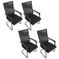 Medium/High Back Office Chair Fixed Armchair with Fabric Sponge Cushion Matte Black 4 Piece Set High-Back (Over 22 in.) Clearhalo 'furn' 'furn_office_chair' 'Furniture' 'Office Chairs' 'Office Furniture' 'office_chair' 5497079