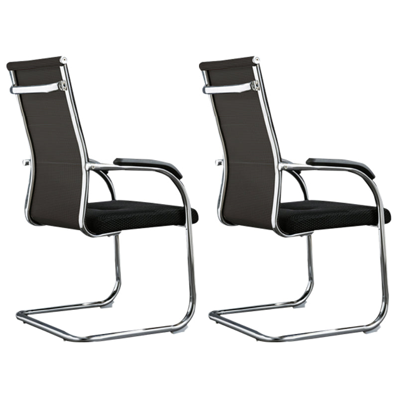 Medium/High Back Office Chair Fixed Armchair with Fabric Sponge Cushion Antique Black 2 Piece Set High-Back (Over 22 in.) Clearhalo 'furn' 'furn_office_chair' 'Furniture' 'Office Chairs' 'Office Furniture' 'office_chair' 5497086