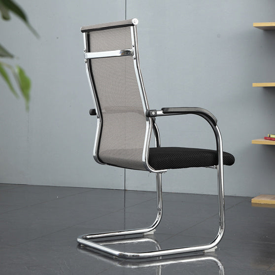 Modern Style Microfiber Office Chair Chrome Metal Base Desk Chair Clearhalo 'furn' 'furn_office_chair' 'Furniture' 'Office Chairs' 'Office Furniture' 'office_chair' 5497106