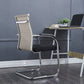 Modern Style Microfiber Office Chair Chrome Metal Base Desk Chair Clearhalo 'furn' 'furn_office_chair' 'Furniture' 'Office Chairs' 'Office Furniture' 'office_chair' 5497112