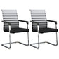 Modern Style Microfiber Office Chair Chrome Metal Base Desk Chair Grey 2 Piece Set Mid-Back (14-22 in.) Clearhalo 'furn' 'furn_office_chair' 'Furniture' 'Office Chairs' 'Office Furniture' 'office_chair' 5497121