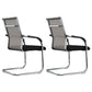 Modern Style Microfiber Office Chair Chrome Metal Base Desk Chair Beige 2 Piece Set Mid-Back (14-22 in.) Clearhalo 'furn' 'furn_office_chair' 'Furniture' 'Office Chairs' 'Office Furniture' 'office_chair' 5497125