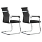 Modern Style Microfiber Office Chair Chrome Metal Base Desk Chair Black-Gray 2 Piece Set Mid-Back (14-22 in.) Clearhalo 'furn' 'furn_office_chair' 'Furniture' 'Office Chairs' 'Office Furniture' 'office_chair' 5497134