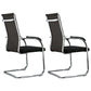 Modern Style Microfiber Office Chair Chrome Metal Base Desk Chair Black 2 Piece Set High-Back (Over 22 in.) Clearhalo 'furn' 'furn_office_chair' 'Furniture' 'Office Chairs' 'Office Furniture' 'office_chair' 5497146