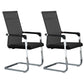 Modern Style Microfiber Office Chair Chrome Metal Base Desk Chair Matte Black 2 Piece Set High-Back (Over 22 in.) Clearhalo 'furn' 'furn_office_chair' 'Furniture' 'Office Chairs' 'Office Furniture' 'office_chair' 5497149