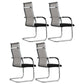 Modern Style Microfiber Office Chair Chrome Metal Base Desk Chair Beige 4 Piece Set High-Back (Over 22 in.) Clearhalo 'furn' 'furn_office_chair' 'Furniture' 'Office Chairs' 'Office Furniture' 'office_chair' 5497153
