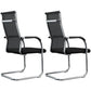 Modern Style Microfiber Office Chair Chrome Metal Base Desk Chair Textured Black 2 Piece Set High-Back (Over 22 in.) Clearhalo 'furn' 'furn_office_chair' 'Furniture' 'Office Chairs' 'Office Furniture' 'office_chair' 5497158