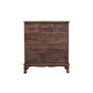 Brown Storage Chest Dresser Traditional Style Vertical Storage Chest with Drawers
