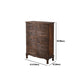Brown Storage Chest Dresser Traditional Style Vertical Storage Chest with Drawers
