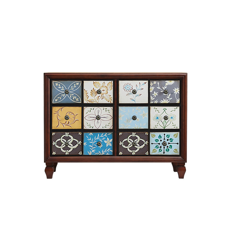 Traditional Style Dresser Solid Wood Storage Chest with Multi Drawers