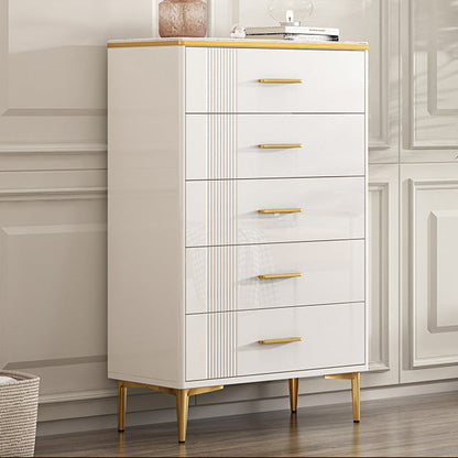 Glam -stijl opbergkast dressoir houten opbergkast met zwart / gouden handgreep