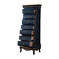 Traditional Style Lingerie Chest Vertical Wooden Storage Chest with 7 Drawers Blue Clearhalo 'Bedroom Furniture' 'Dressers & Chests' 'dressers_chests' 'furn' 'furn_dressers_chests' 'Furniture' 5497544