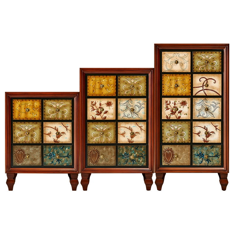 Traditionele stijl lingerie borst verticale houten opbergkast met 3 / 4/5 laden