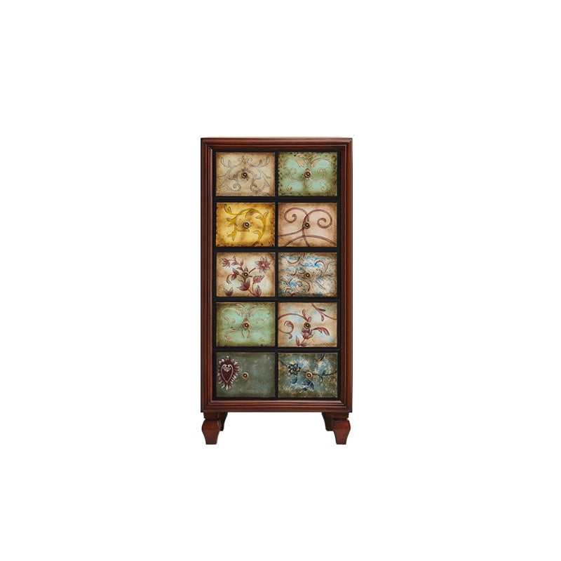 伝統的なランジェリーチェスト3/4/5の引き出し付き垂直木製収納チェスト