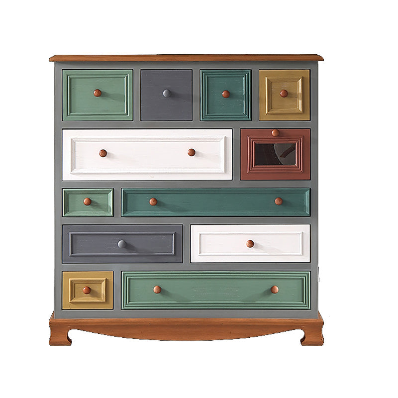 Traditional Style Chest Wooden Storage Chest with Drawers for Bedroom 41"L x 16"W x 43"H Aqua Clearhalo 'Bedroom Furniture' 'Dressers & Chests' 'dressers_chests' 'furn' 'furn_dressers_chests' 'Furniture' 5497655