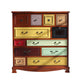 Traditional Style Chest Wooden Storage Chest with Drawers for Bedroom 41"L x 16"W x 43"H Red Brown Clearhalo 'Bedroom Furniture' 'Dressers & Chests' 'dressers_chests' 'furn' 'furn_dressers_chests' 'Furniture' 5497656