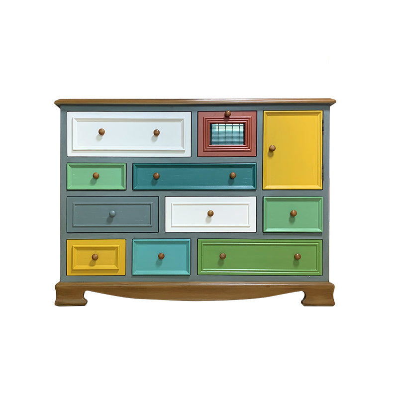 Traditional Style Chest Wooden Storage Chest with Drawers for Bedroom 47"L x 16"W x 35"H Aqua Clearhalo 'Bedroom Furniture' 'Dressers & Chests' 'dressers_chests' 'furn' 'furn_dressers_chests' 'Furniture' 5497673
