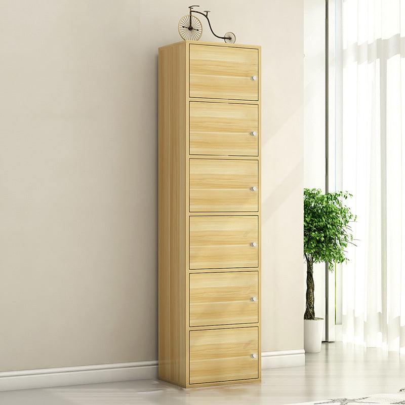 Scandinavian 15.7"L Book Shelf Wood Standard Bookcase With Doors