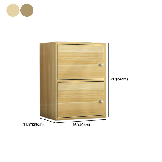 Scandinavian 15.7"L Book Shelf Wood Standard Bookcase With Doors