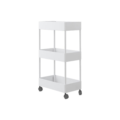 Modern Plastic Bookcase, White, Bookshelf for Any Room, 16" L