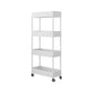 Modern Plastic Bookcase, White, Bookshelf for Any Room, 16" L