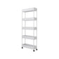 Modern Plastic Bookcase, White, Bookshelf for Any Room, 16" L