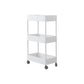Modern Plastic Bookcase, White, Bookshelf for Any Room, 16" L