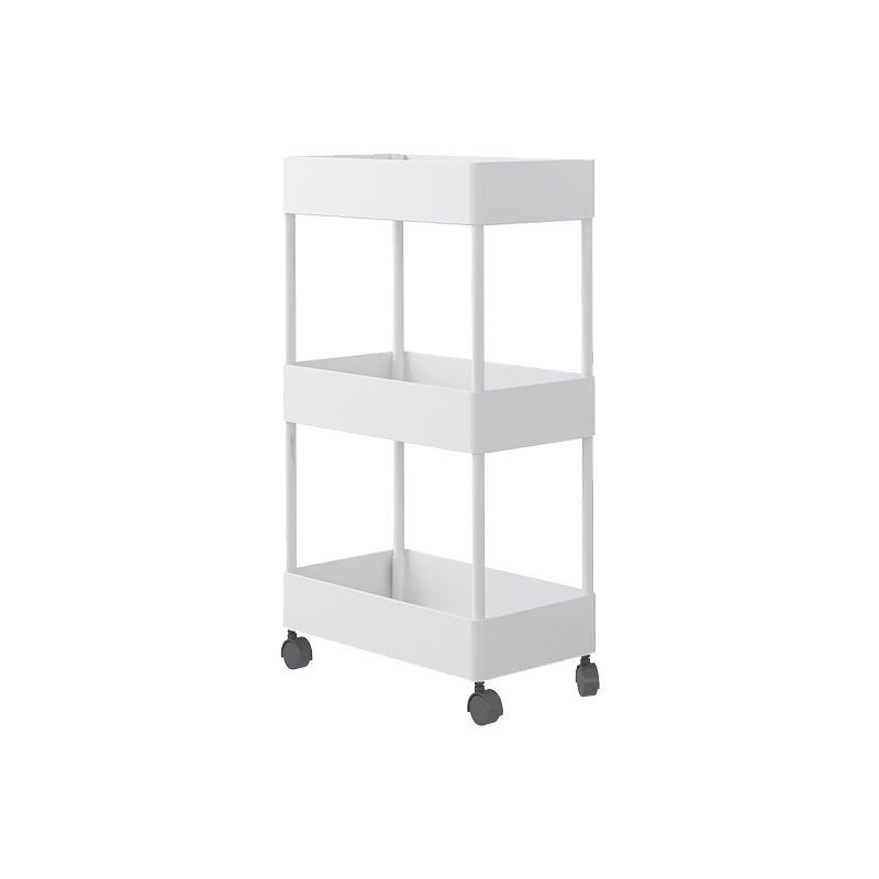 Modern Plastic Bookcase, White, Bookshelf for Any Room, 16" L