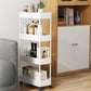 Modern Plastic Bookcase, White, Bookshelf for Any Room, 16" L