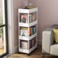 Modern Plastic Bookcase, White, Bookshelf for Any Room, 16" L