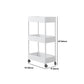 Modern Plastic Bookcase, White, Bookshelf for Any Room, 16" L