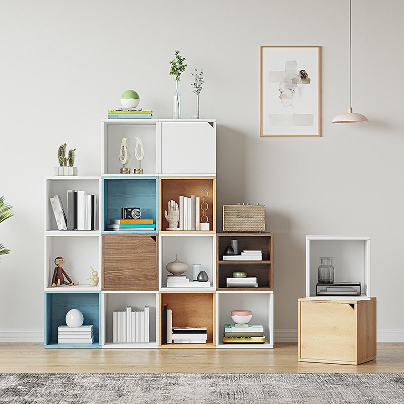 Scandinavian Standard Book Shelf 11.8" W Wood Bookcase for Home