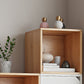 Scandinavian Standard Book Shelf 11.8" W Wood Bookcase for Home