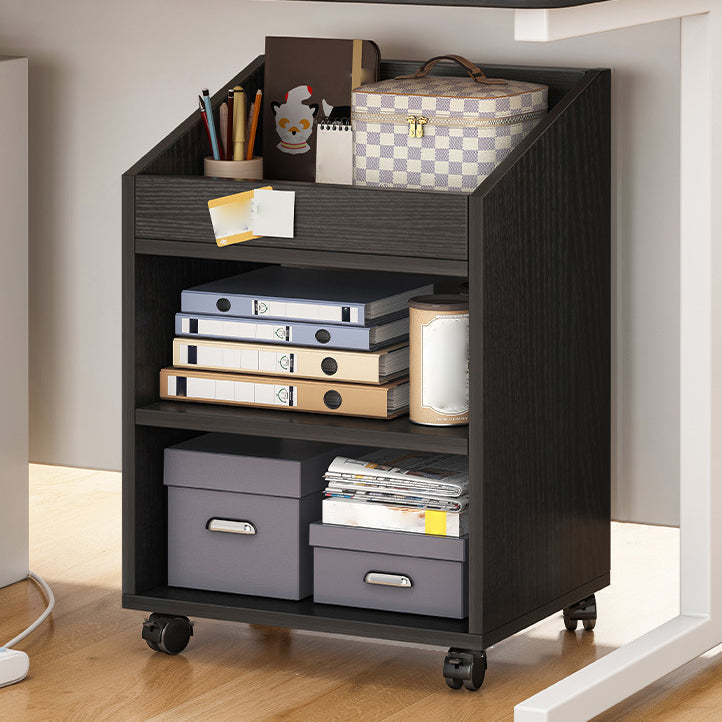 Estantería de madera, estantería contemporánea de múltiples niveles para dormitorio