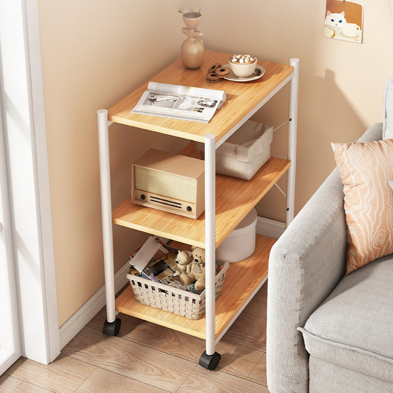 Estantería de madera, estantería contemporánea de múltiples niveles para dormitorio